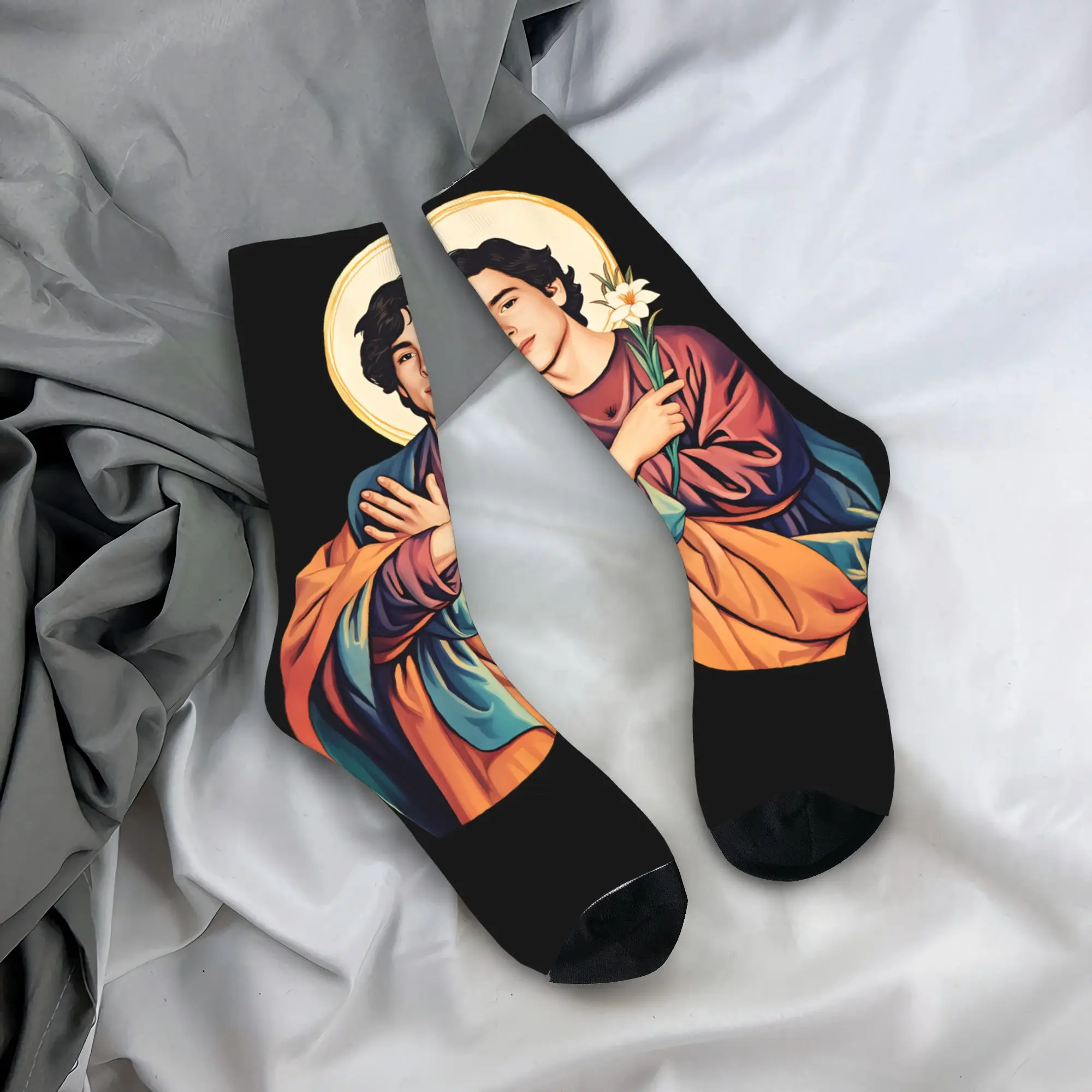 

Носки Jesus Timothee Chalamet, мужские носки, удобные забавные носки, осенние носки для занятий спортом на открытом воздухе, противоскользящие носки, подарок
