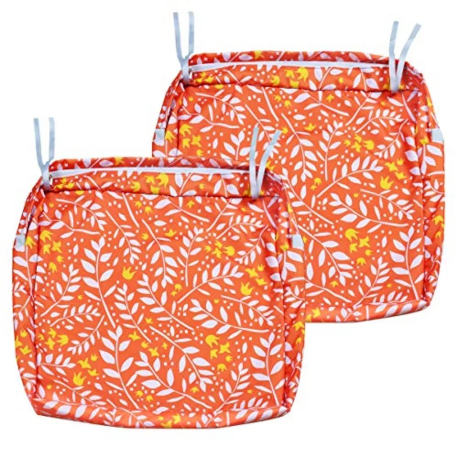 

Набор из 2 чехлов для уличных подушек, водоотталкивающие, устойчивые к УФ-излучению, чехлы для сидений уличных стульев, 20 x 18 x 4 дюйма