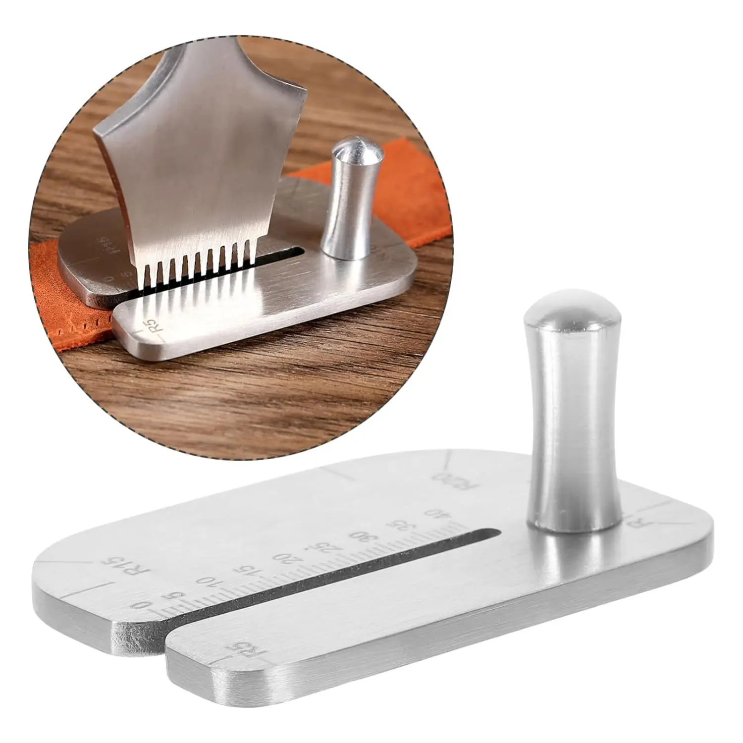 Leder Stitching Punch Aid Platte Edelstahl Punch Aid Pulling Board Leder Handwerk Arbeitswerkzeug für Diamant Schnürmeißel