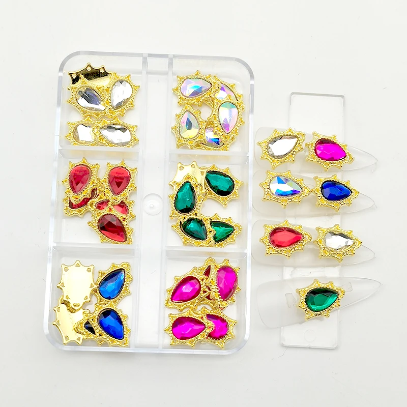 30 Stück Rosa Nagelcharms Legierung Strass 3D Stern Schmetterling Herz Kreuz Edelstein Nägel Kristall Diamant Nagelkunst Dekoration Zubehör