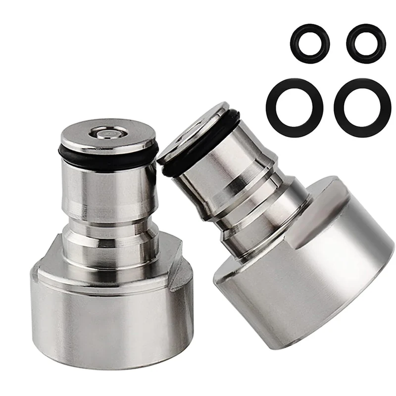 Ball Lock Keg Coupler Adapter,Sankey Stainless Steel Ball Lock Quick Disconnect Conversion Kit,Beer Keg Post Fittings,5/8 Thread