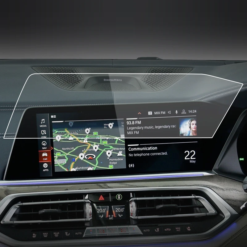 

12.3 Inch For BMW X7 19-21 Year Dashboard Navigation Membrane Car GPS Display Tempered Glass Screen Protective Film Car Sticker