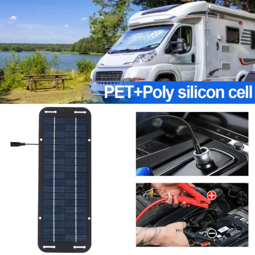 30W Power Solar Panel Kit IP65 Waterproof High Efficiency Solar Trickle Charger Portable Design Double-Headed Clip