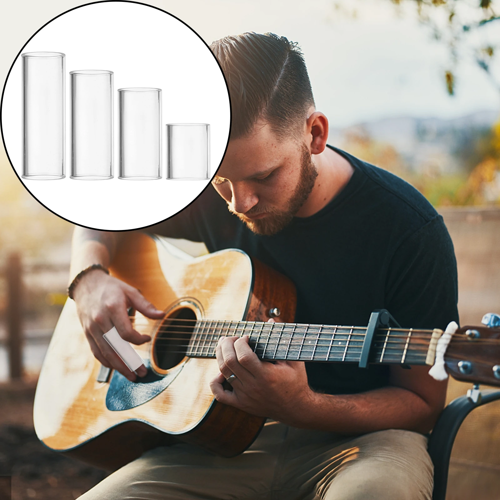 

Professional Bar Finger Cover For Electric Wood Guitar, Metal Slide Guitar Accessories, Portable Guitar ,