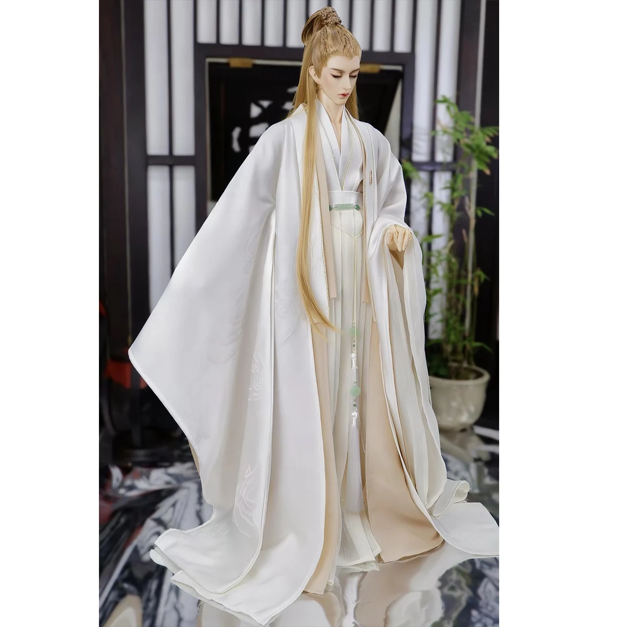 1/4 1/3 BJD Ancient Costume Clothes Robe Hanfu Warrior Outfit For MSD SD13 POPO68 Longhun73 ID75 Uncle Doll Accessories A2222