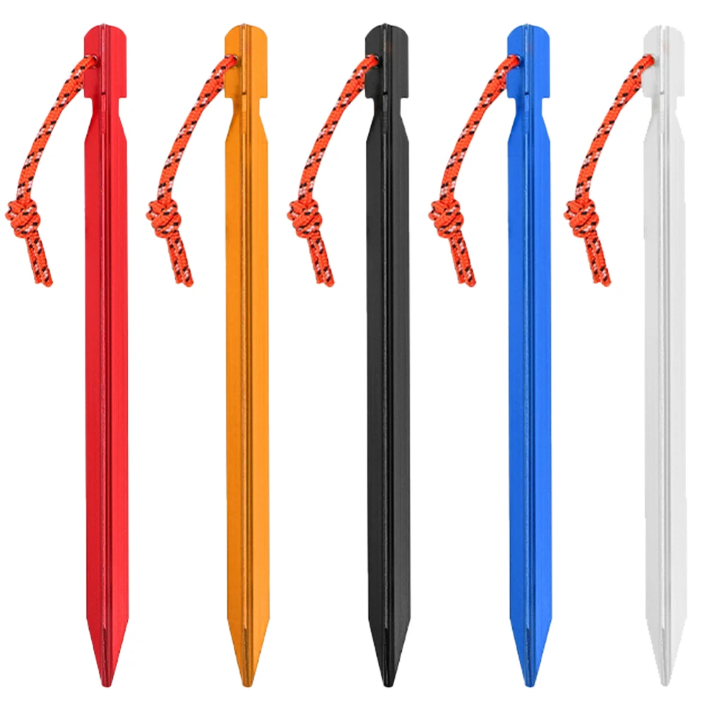 5/10Pcs 18cm Aluminum Alloy Tent Takes Pegs Heavy Duty Travel Outdoor Camping Accessories Tarp Ultralight Nails Ground Peg