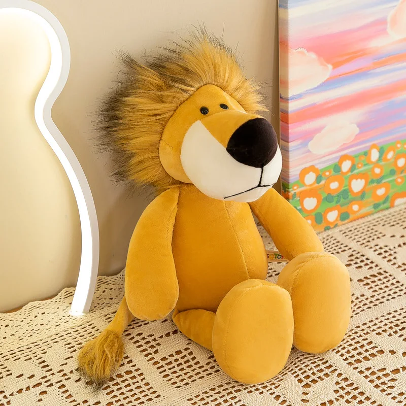 25-35cm Super Cute Stuffed Toy Sleeping Mate Lion Elephant Tiger Dog Fox Monkey Giraffe Rabbit Panda Plush Animals Toys Kid Gift