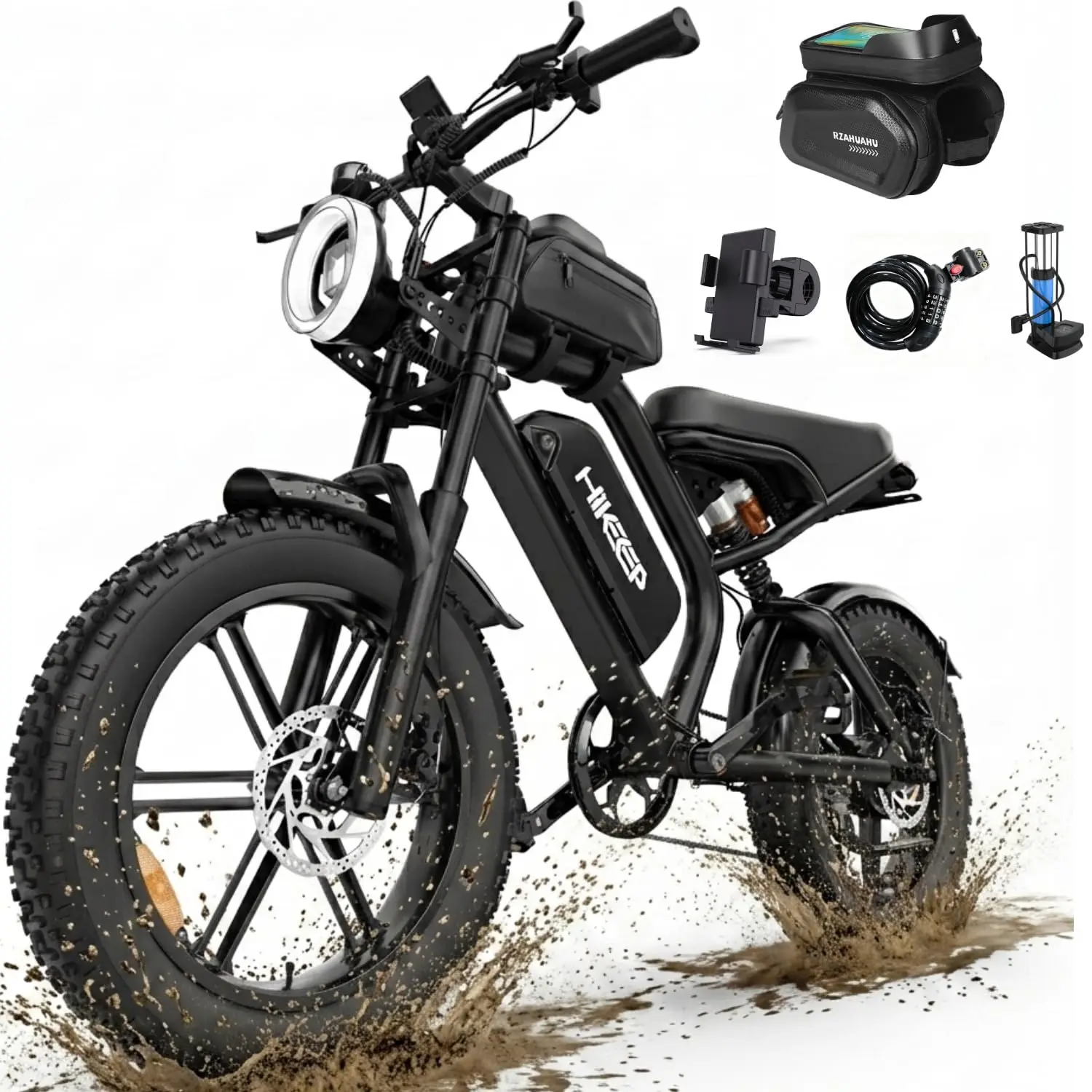 1500W Peak Fat Tire Electric Bicycle Adults Teens Mountain Snow Beach, Customized