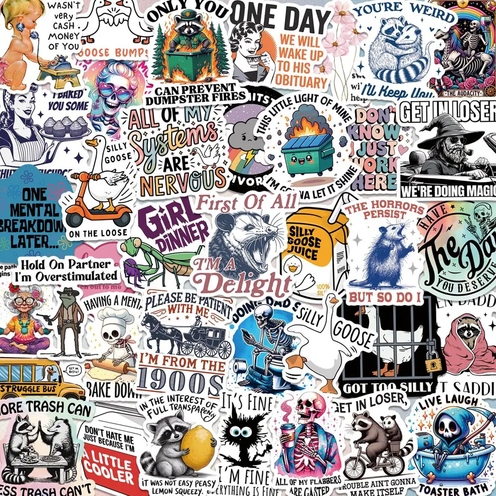 200 Stück lustige Spruch-Aufkleber für Erwachsene, Wasserflaschen, Aufkleber-Set, wasserfest, cooles Zubehör für Telefon, Laptop, Stoßstange, Auto-Aufkleber – Detail 2