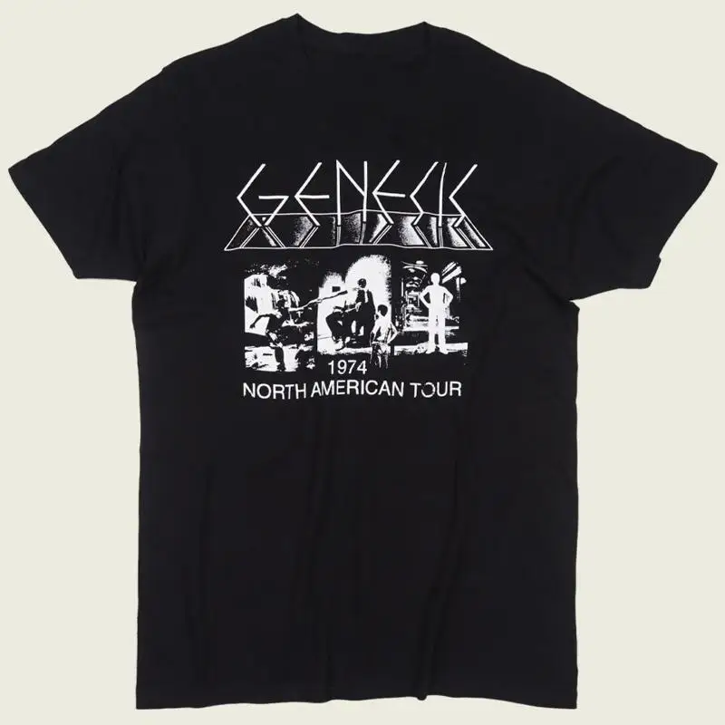 Genesis Band Black Heavy Cotton Full Size To 4XL T Shirt