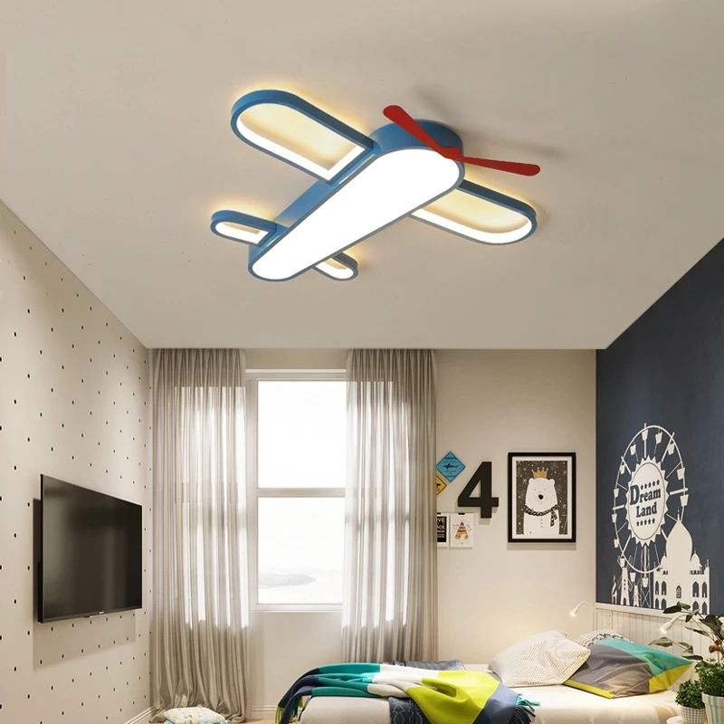 Novel Design Airplane 24W 36W Led Ceiling Light Dimmable Bedroom Boy Girl Cartoon Ceiling Light Children's Room Light