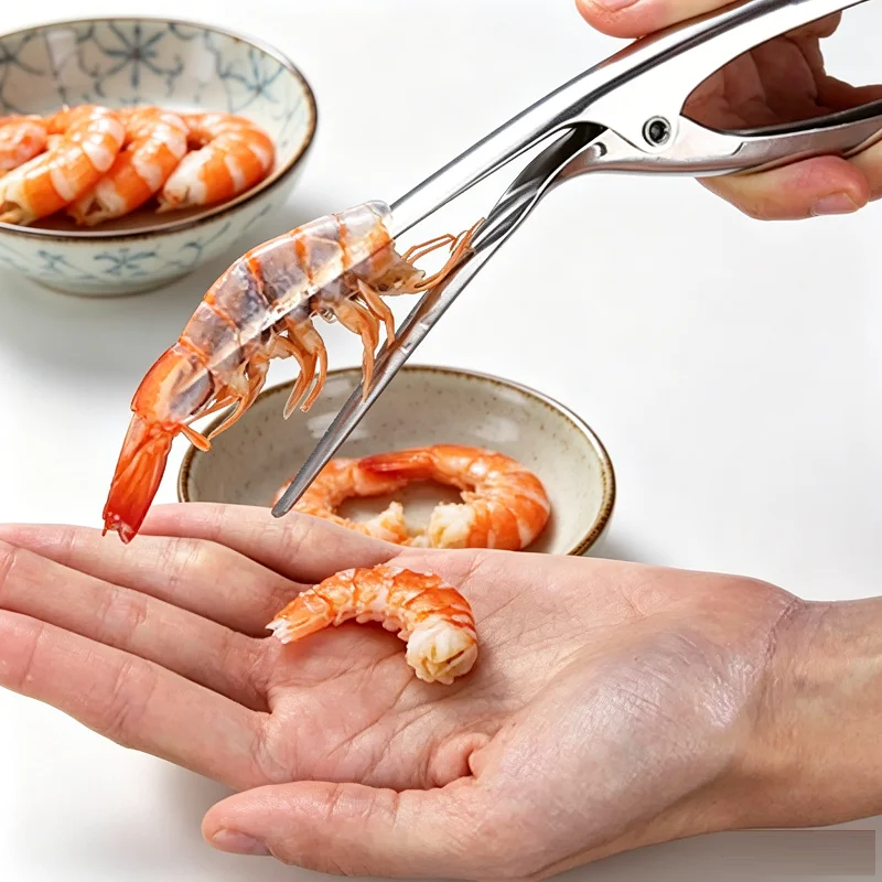 Stainless Steel Shrimp Peeler Prawn Kitchen Appliance Cleaning Shrimp Line Lobster Seafood Kitchen Tools