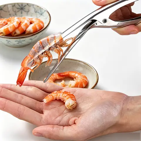 Stainless Steel Shrimp Peeler Prawn Kitchen Appliance Cleaning Shrimp Line Lobster Seafood Kitchen Tools