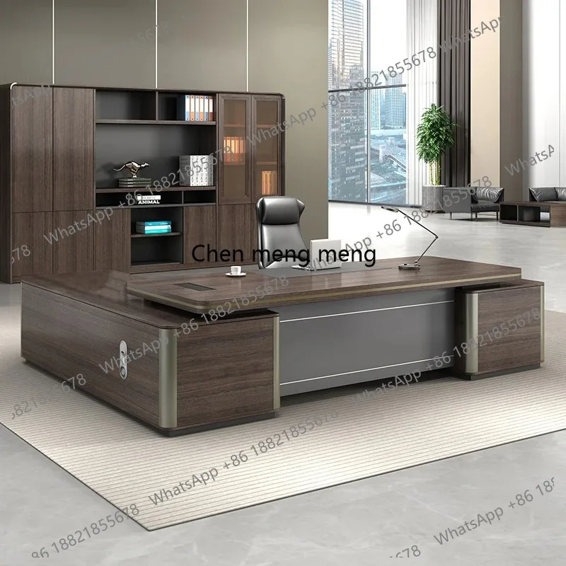 Vintage Simple Boss Desk Design Modern Luxury Unusual High Quality Manager Table Reading Escritorio Oficina Office Furniture