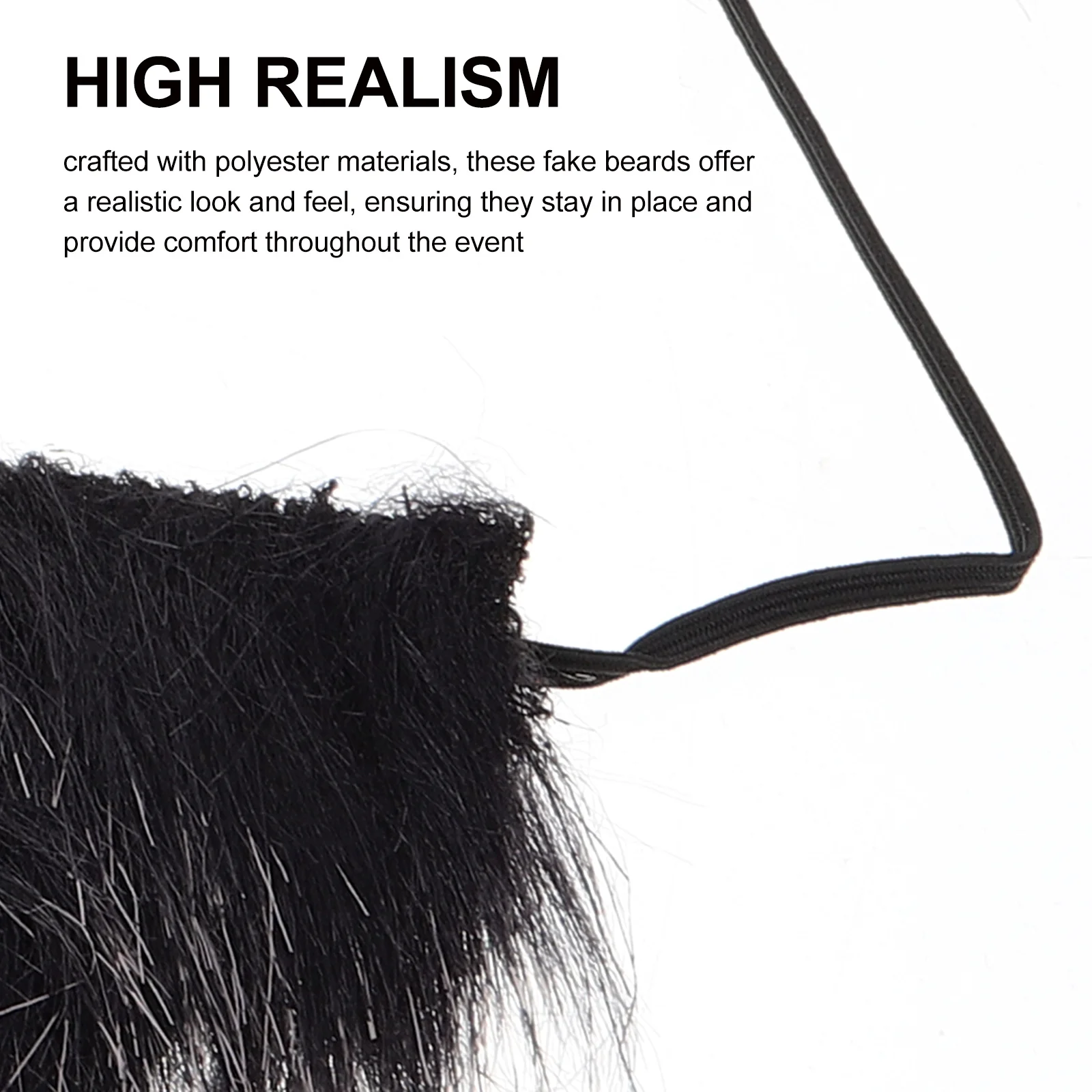 1Set Realistic Fake Beard Halloween Costume Facial Hair Pirate Mustache Cosplay Party Supplies Decorative Prop