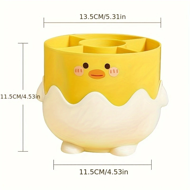Cute and creative large capacity color pen storage container, office plastic pen holder