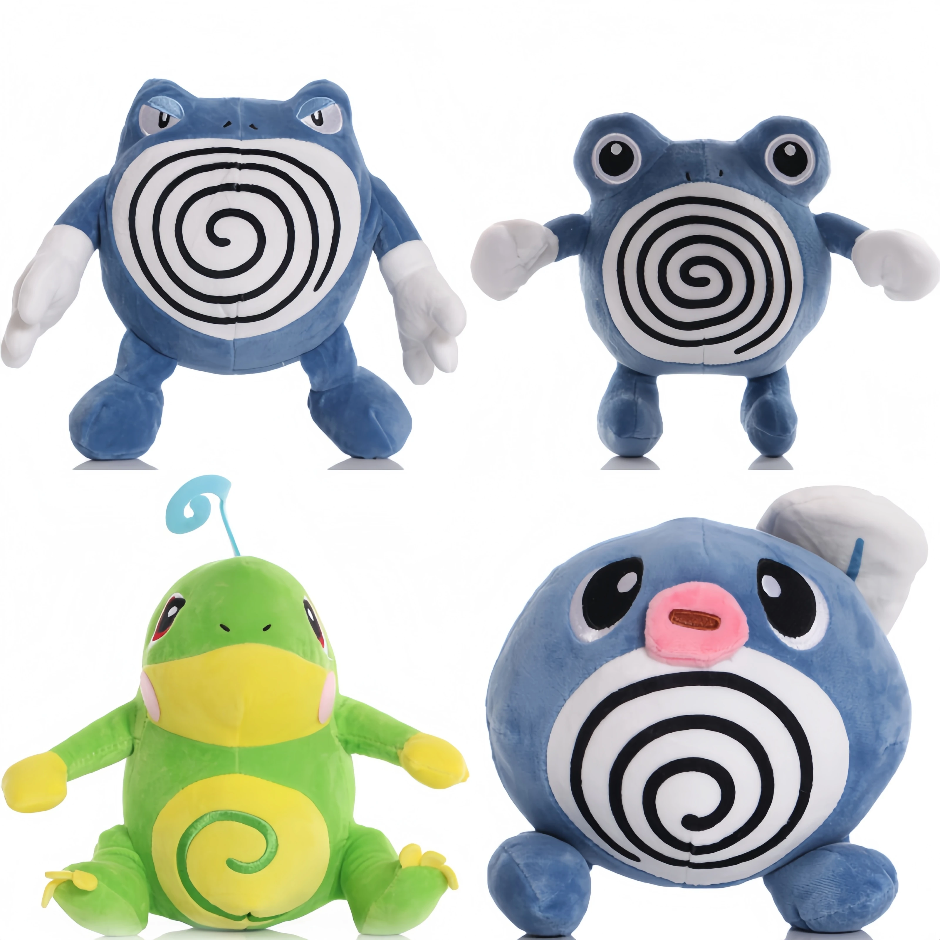 Juguetes de Peluche de Pokemon Pikachu, Muñeco de Peluche de la Familia Poliwag, Poliwhirl, Poliwrath, Politoed, Decoración de Habitación, Regalos para Niños