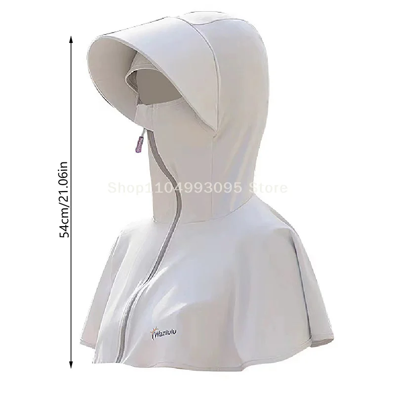 

Ice Silk Sun Hat Face-protecting Sunscreen Cool Breathes Anti-ultraviolet Hat With Shawl Women Outdoor Cycling Sun Hat