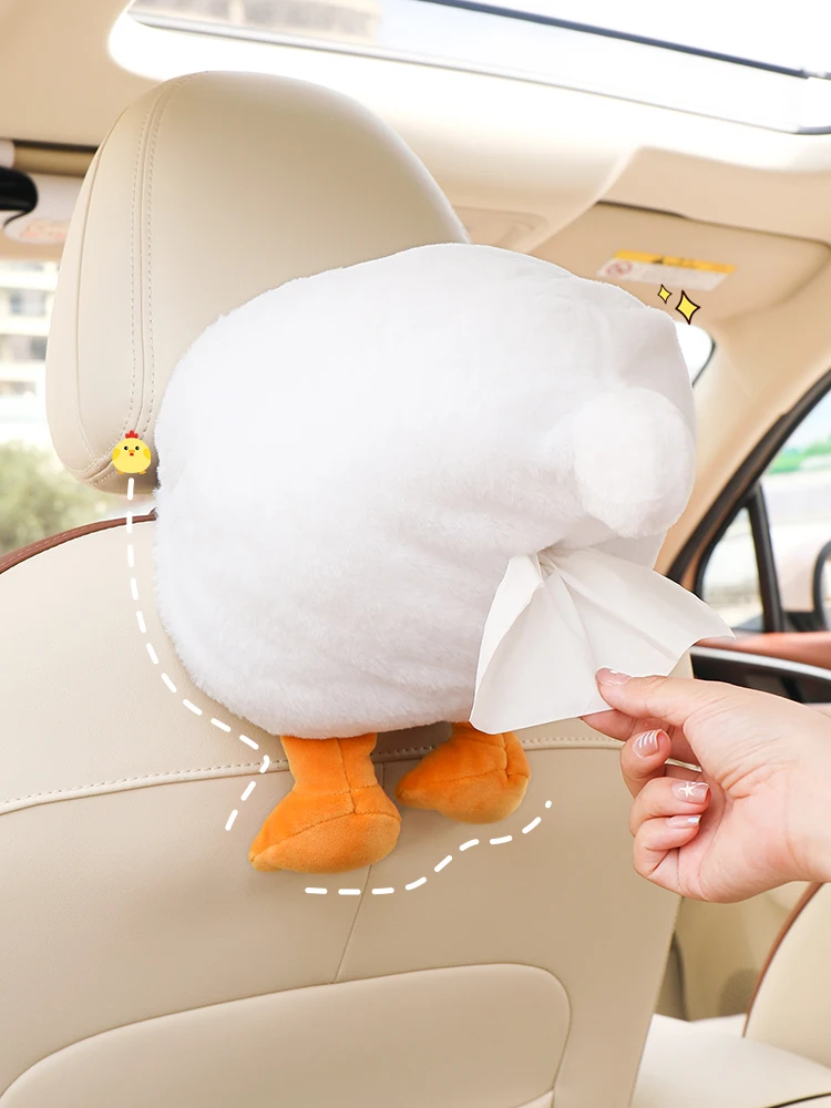 

2023 New Cartoon Cute Duck Fart Soft Comfortable Seat Back Sunvisor Hanging Car Seat Back Car Interior Ornaments