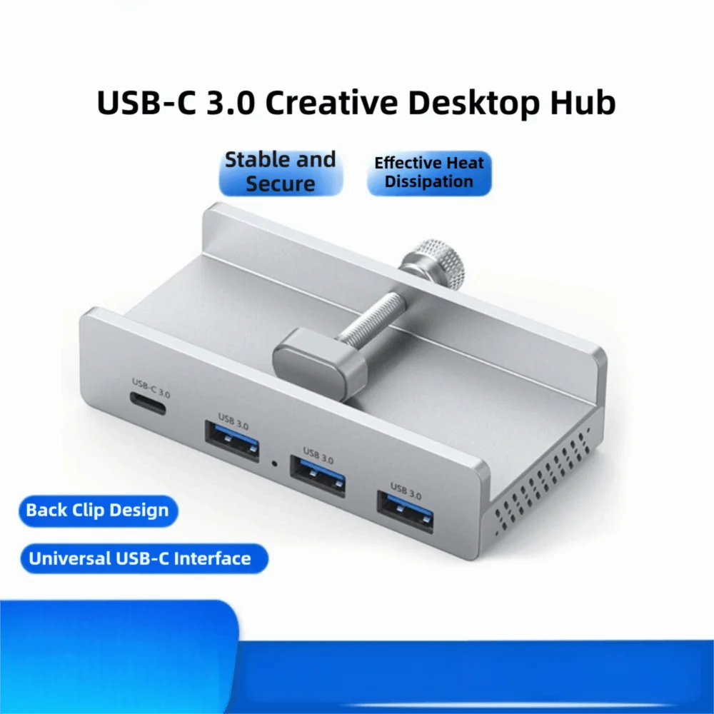 USB3.2/3.0/2.0 USB HUB Clamp Power Supply Universal External USB Splitter Adapter 5Gbps Multi Splitter Data Transfer