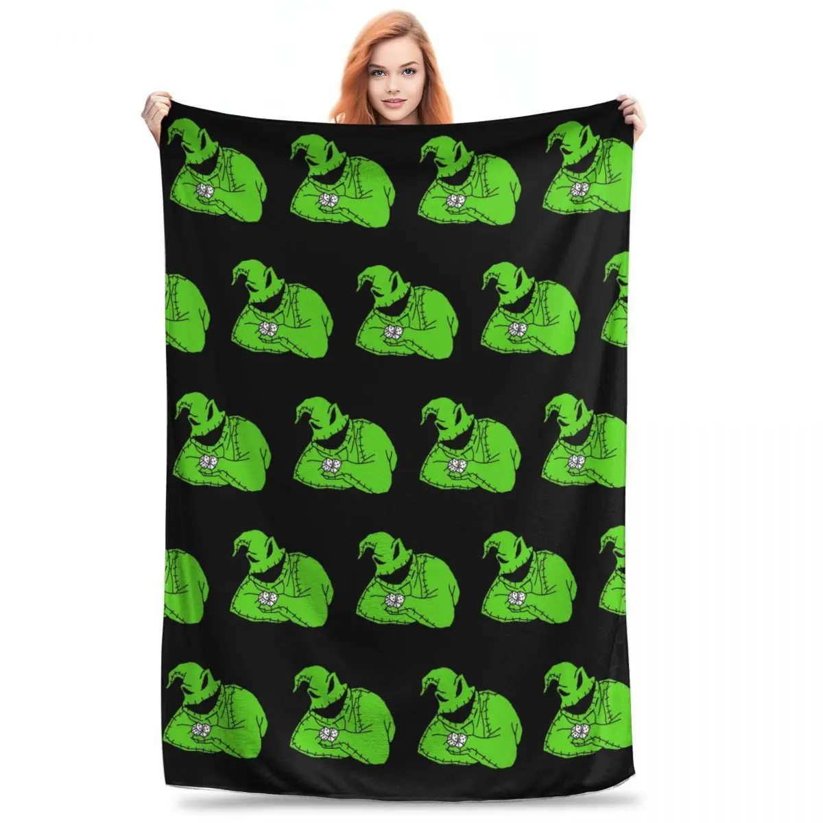 Oogie Boogie (2) Blankets Flannel Portable Sofa Throw Blankets For Home Bedroom Office Throws Bedspread Quilt