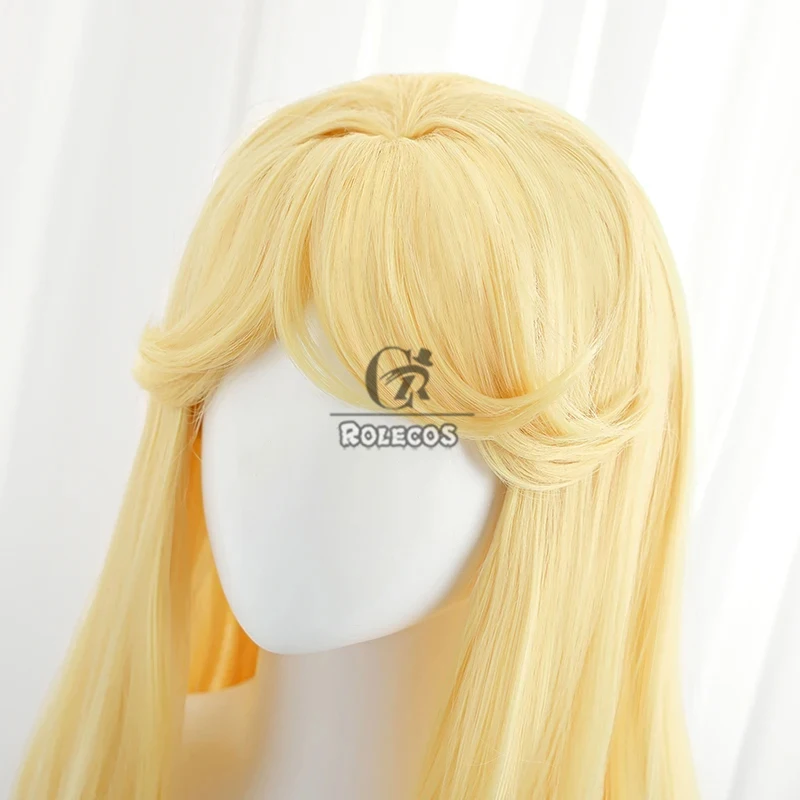 ROLECOS-pelucas de Cosplay LOL Lovestruck Lux, peluca rubia larga y recta de 85cm, pelo sintético resistente al calor para Halloween