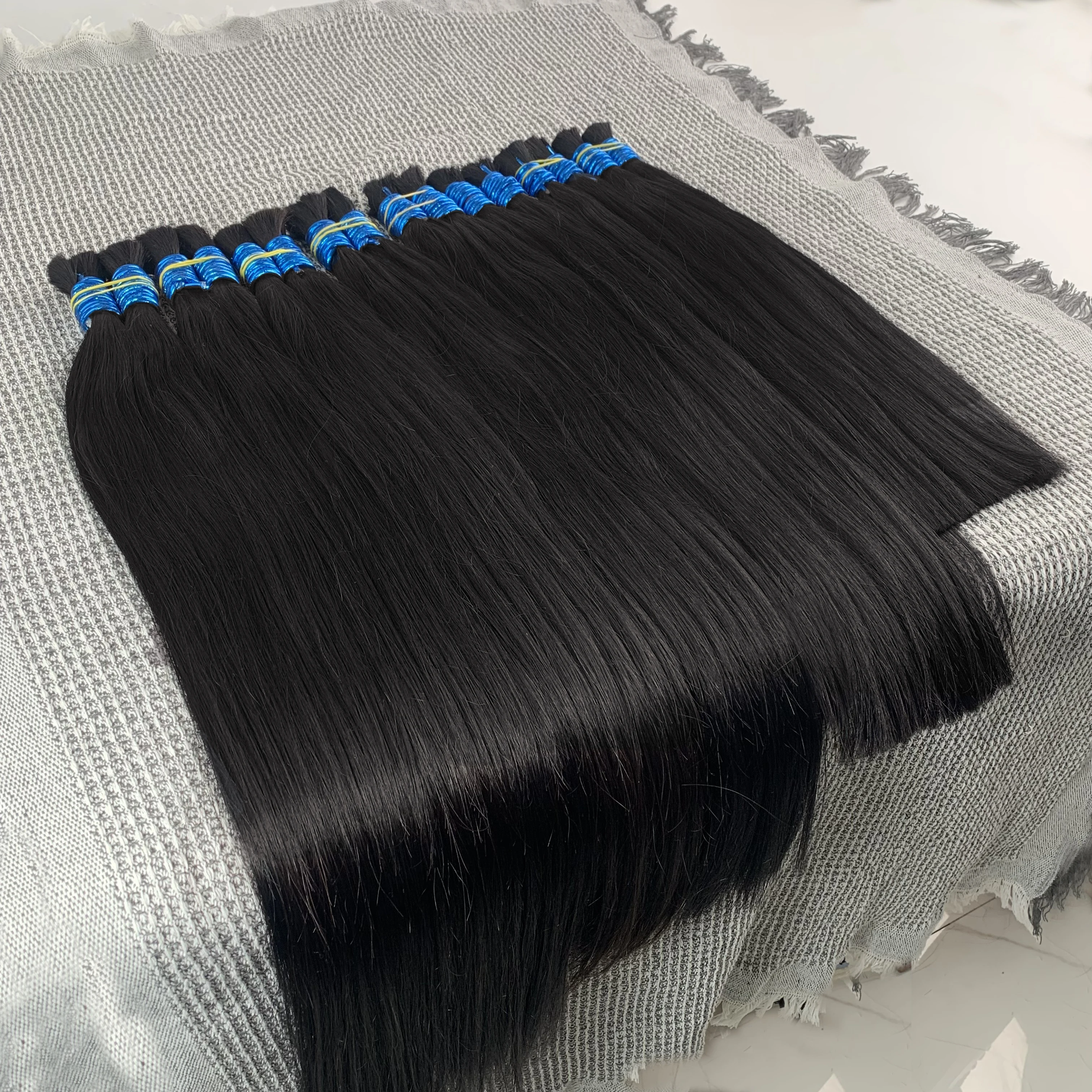 Real Human Hair Braidings Hair Curly Bundles 100% Human Hair Virgin Natural Black Extensions Hair Bundles for Braiding