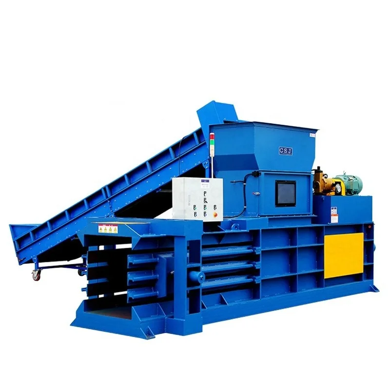 YUGONG Automatic Horizontal Hydraulic Baler And Cardboard Baling Press Machine For Clothes Plastic Recycling Materials