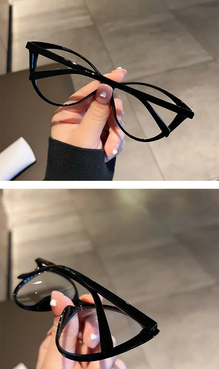 Modische Katzenaugen-Myopie-Brille, ultraleicht, kleiner Rahmen, klare Linse, kurzsichtige Brille für Damen und Herren, mit Dioptrien 0 bis -4,0 – Detail 22