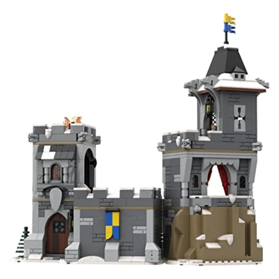 

Modular Medieval Castle Village Building Kit with Dragons Nest Bricks Model for Creative Architecture Enthusiasts Ideal Educati