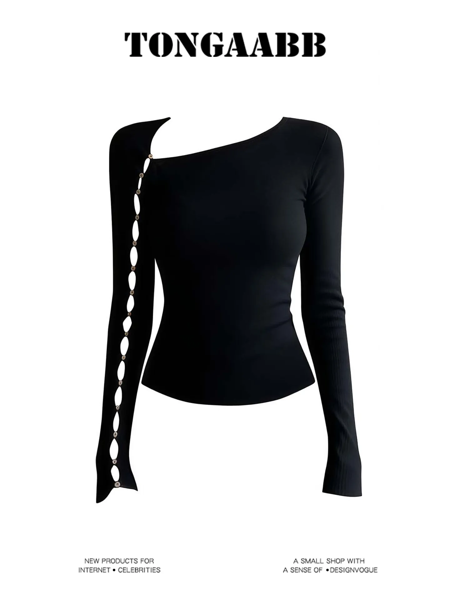 Women Black T-shirt Harajuku Korean Y2k Tee Top 90s Aesthetic 2000s Fashion Vintage Slim Fashion T-shirt Clothes