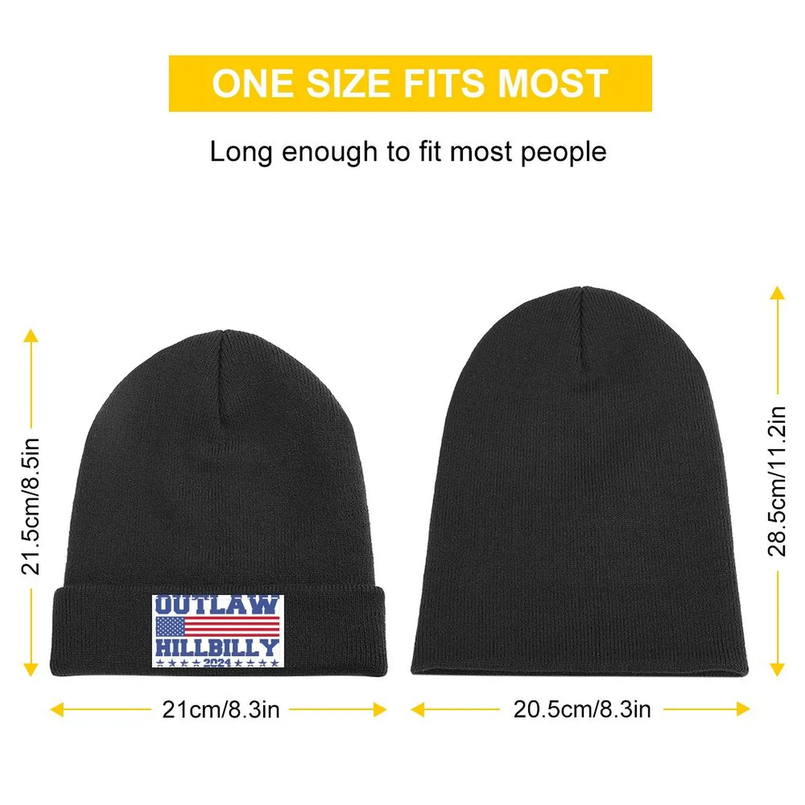 I'm Voting For the Outlaw and the Hillbilly 2024 Knitted Cap Dropshipping Wild Ball Hat Caps For Women Men's