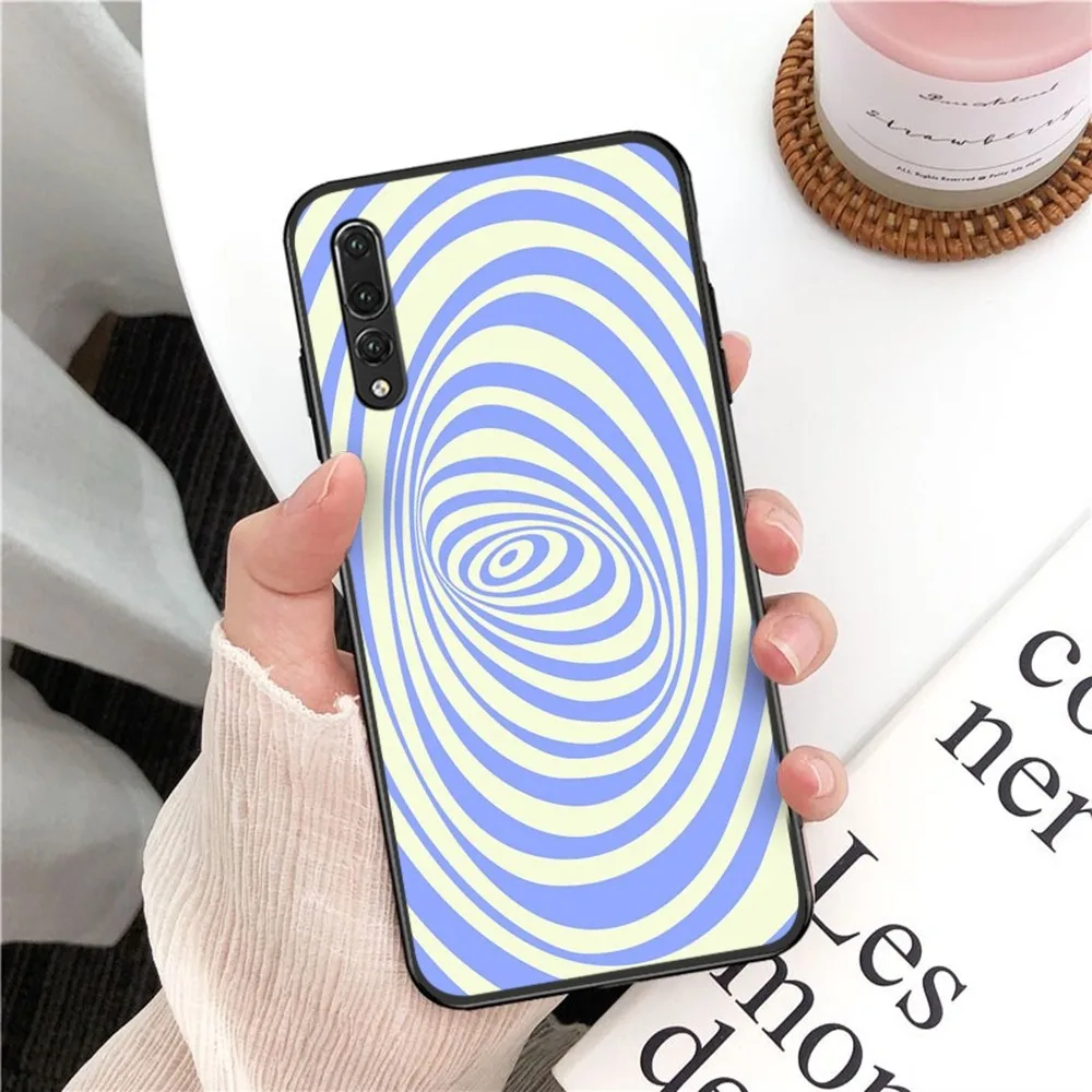 Fashion Swirl Pattern Phone Case For Huawei P 8 9 10 20 30 40 50 Pro Lite Psmart Honor 10 Lite 70 Mate 20lite