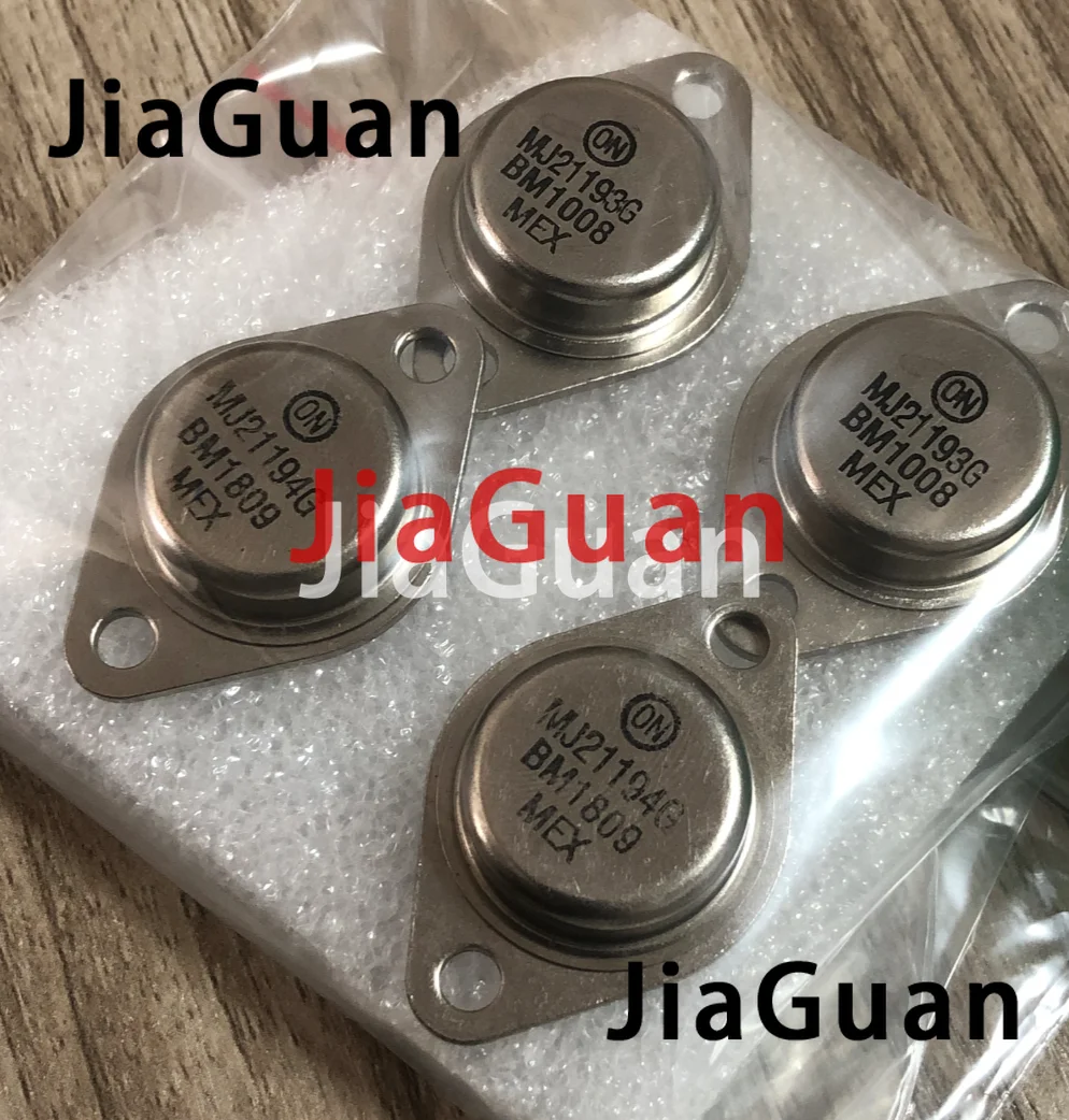 1pair New original ON MJ21193G MJ21194G TO-3 transistors audio tube MJ21193 MJ21194 High power tube Gold seal tube 250W 125V 16A