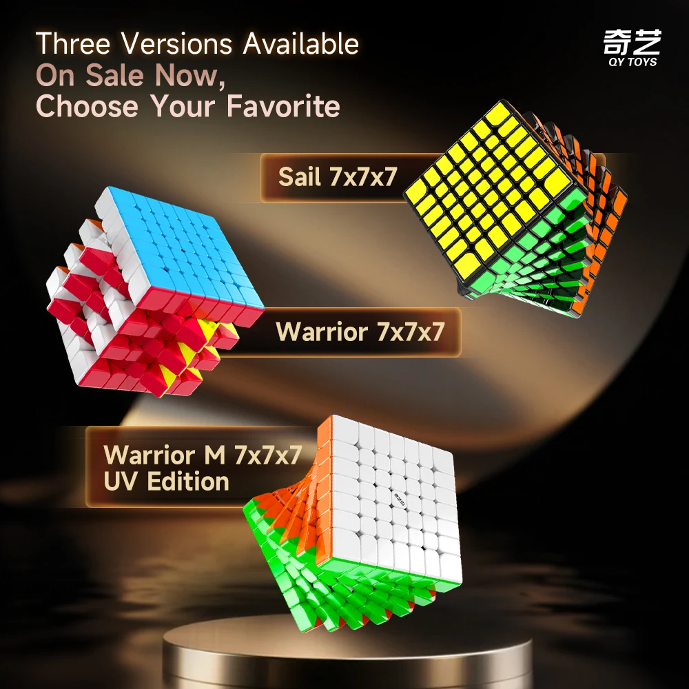 7x7 QiYi Magic Cube Sail 7x7 Warrior 7x7 M UV Professional Speed Cube Stickerless Professional Fidget Toys Cubo Magico Puzzle