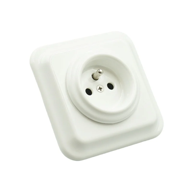 

Новая заподлицо в стиле ретро, фарфоровая французская розетка, керамическая винтажная настенная квадратная розетка