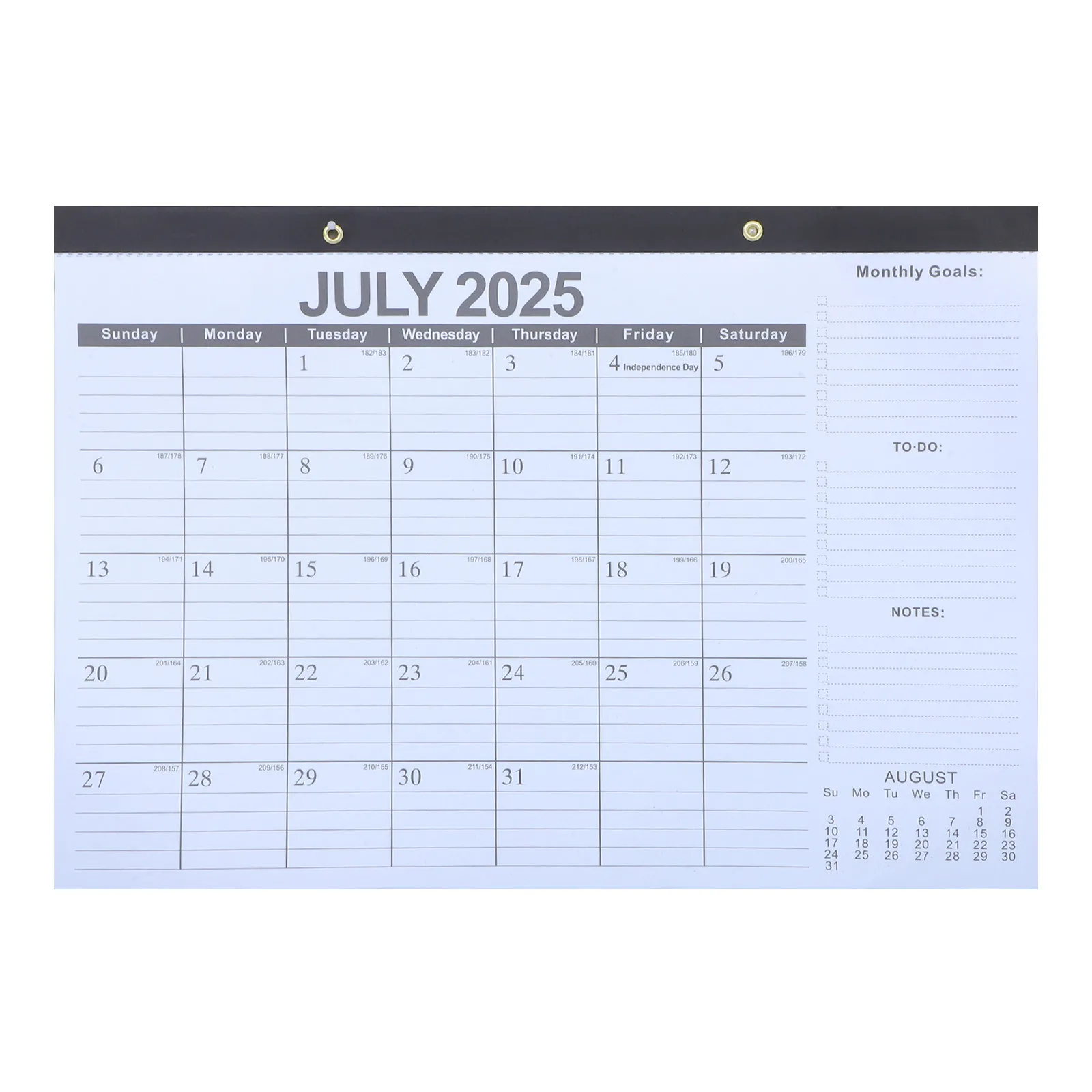 

18-Month Wall Calendar 2025-2026 July to December Vertical Monthly Planner Large Grid Paper Calendar for Home Office School