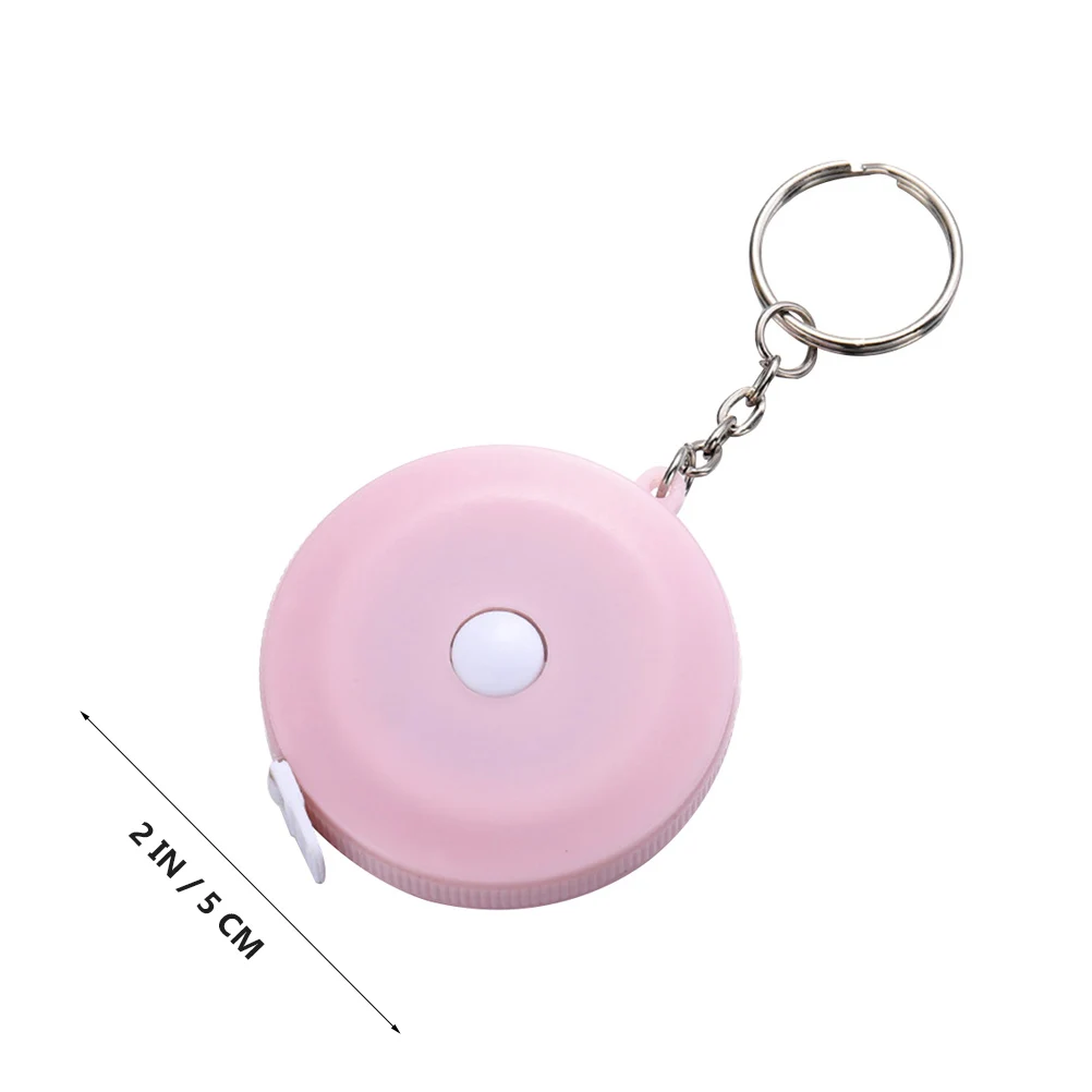 

Mini Tape Measure High Precision Portable Measuring Tool With Ring For Home Outdoor 1.5M Pink Craft Sewing Measuring Tool For