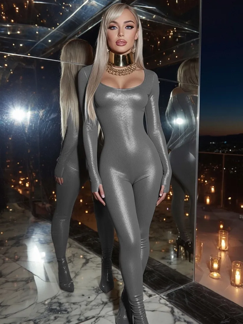 

High Waist Monocomatic Base Color Women's Jumpsuit Long Pants Thiened Fabric Comfortable Fit Spring Season Faion