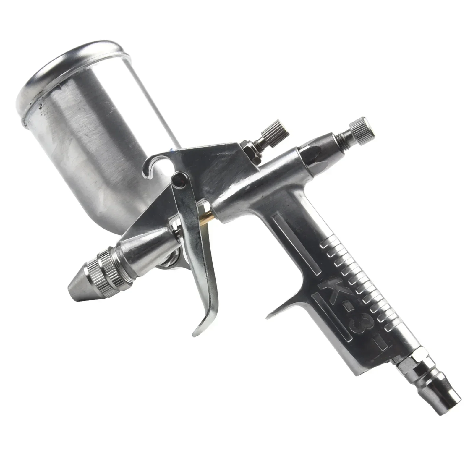 Spray Gun K-3  0.5mm Nozzle 125ml Mini Pneumatic Spray Machine For Car Painting Repair With Brush Paint Pot  Aluminum