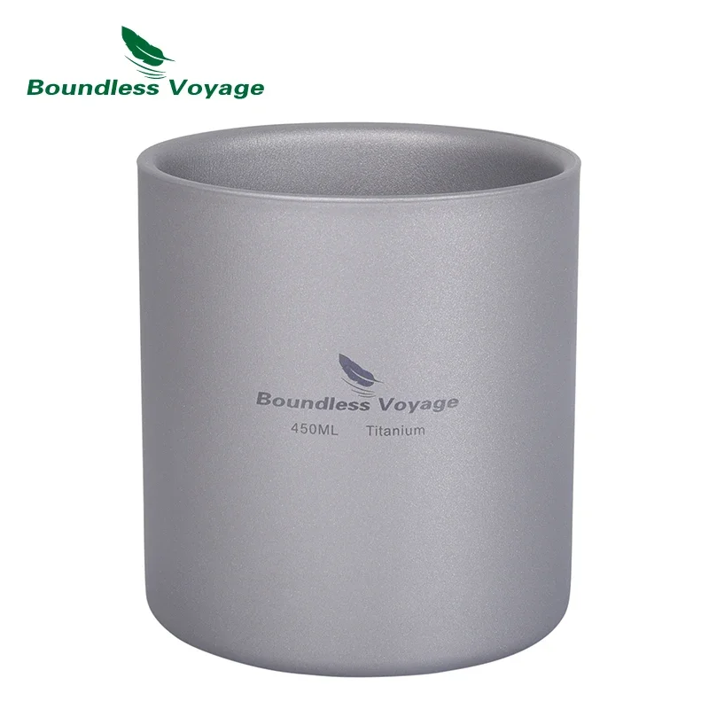 Outdoor Camp Titanium Double Wall Cup 450ml Teacups 120ml Mini Cup 180ml Coffee Mug 300ml Camping Tableware Boundless Voyage view 5