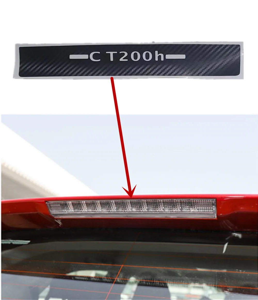 1PC Carbon Fiber Car Stickers OF High Mounted Stop Lamp High Brake Lights For 2013-2020 Lexus CT200h Car-Styling Accessories