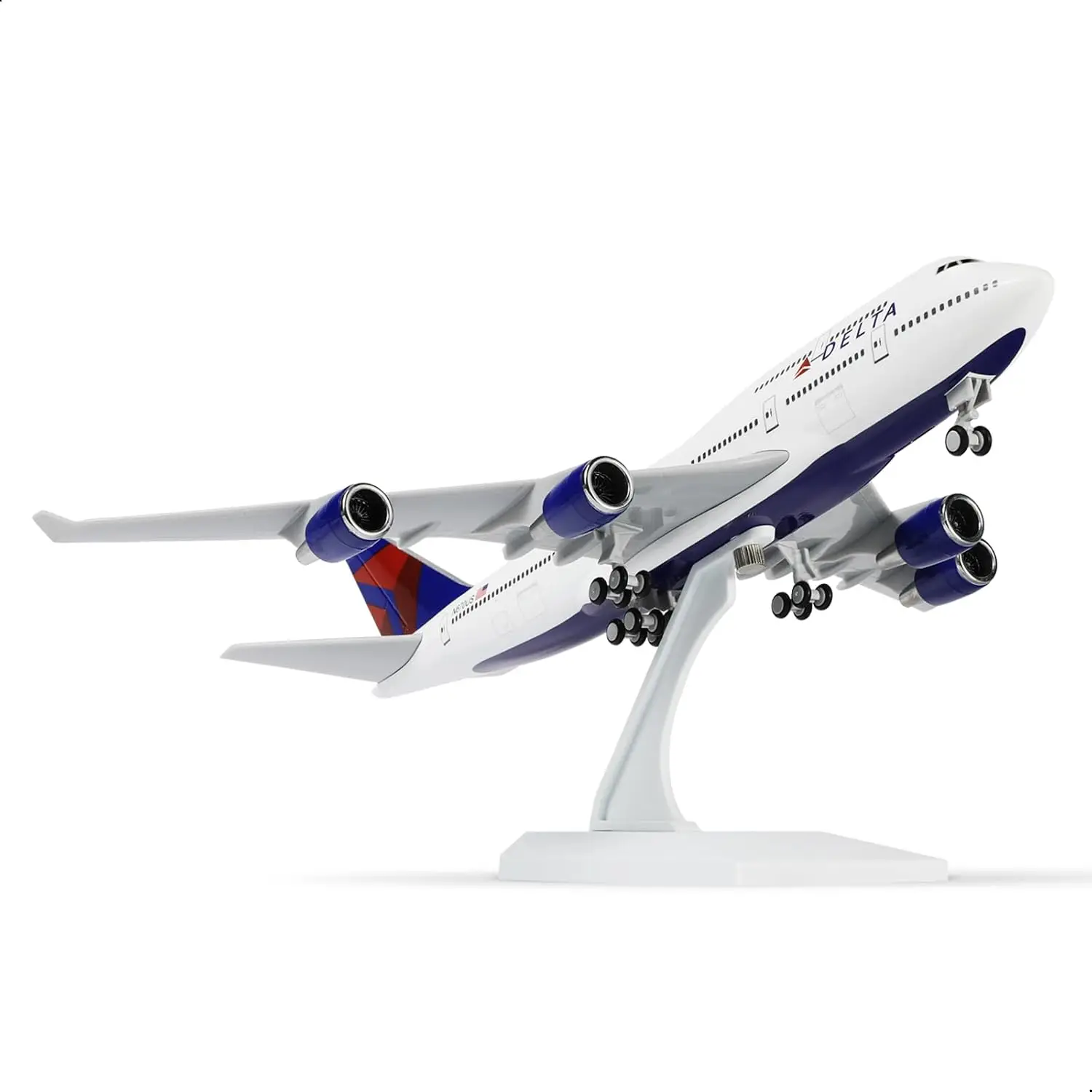 1/240 Delta 747 resin aircraft model kit suitable  with display stand, suitable for adult aviation gifts or decoration
