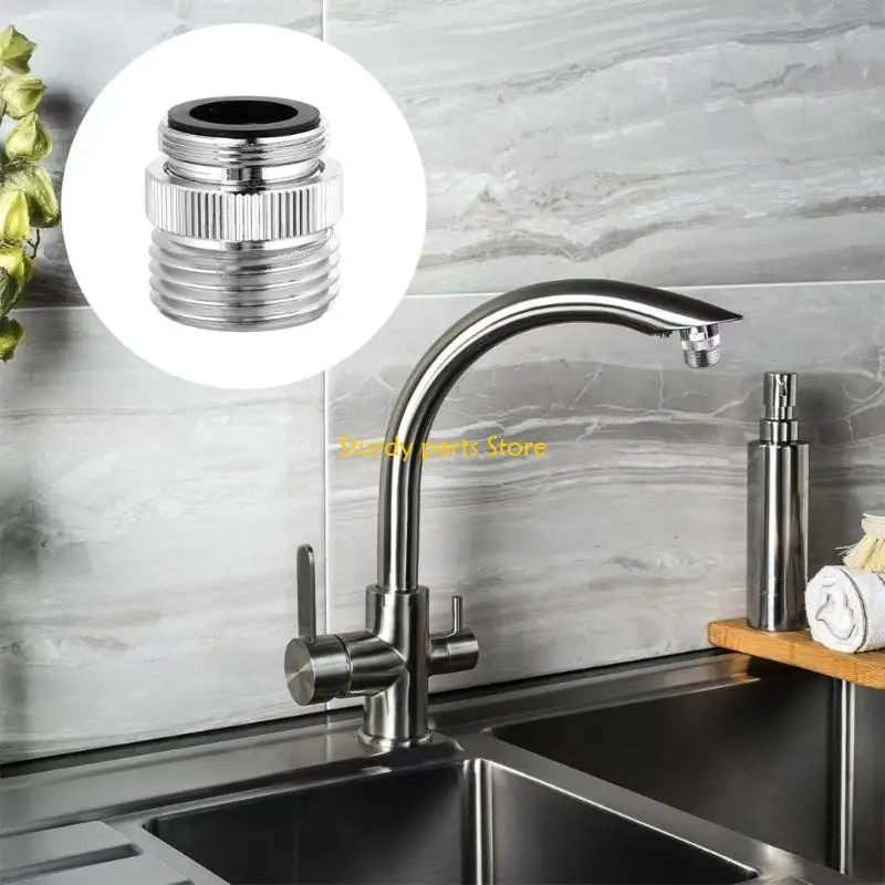 97QC مرفق خرطوم صنبور مقاوم للتسرب 2 حزمة متينة النحاس كروم لوحة Aerator محول 3/4inch الخيط يومي الاستخدام غير الرسمي