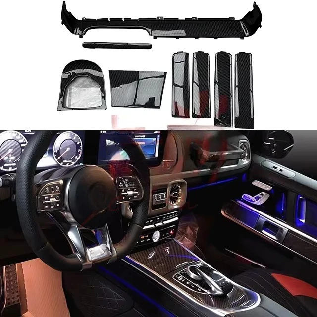 Applicable to Benzz G Class Big G W464  Carbon Fiber Interior Carbon Fiber 8-piece Set Interior Modification