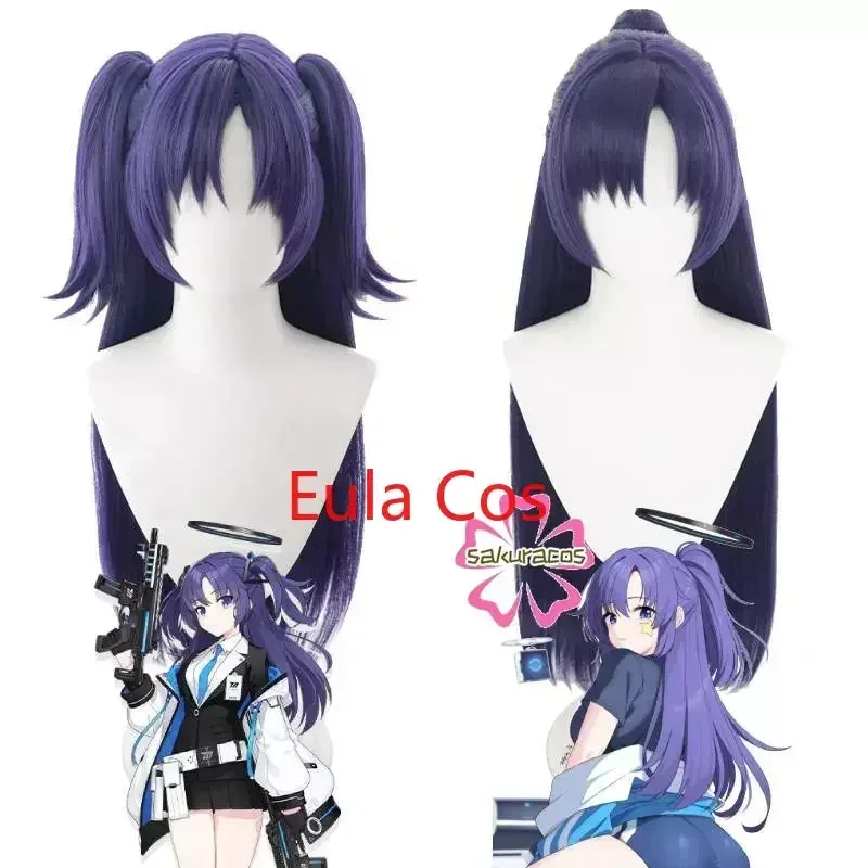 

Hayase Yuuka Wig Game Blue Archive Cosplay Long Purple Wigs with Ponytail Heat Resistant Hair for Halloween Costume Role Play