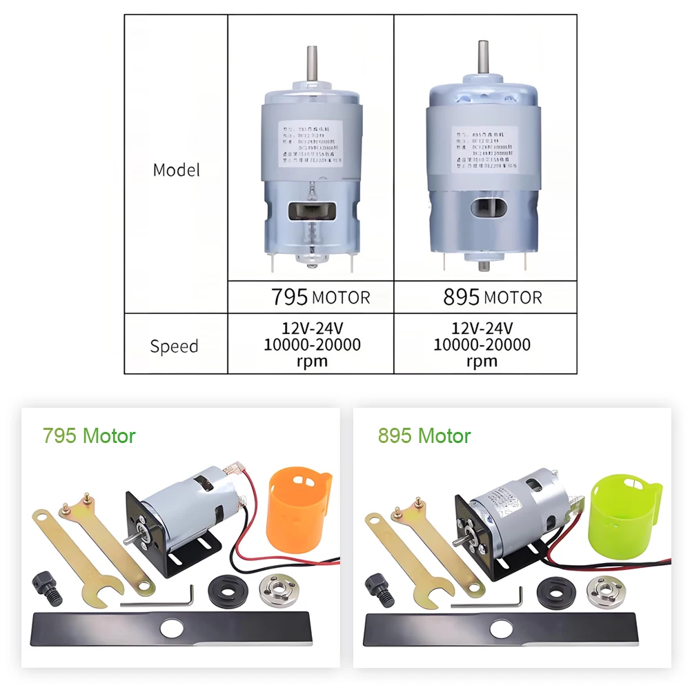 Lawn Mower DIY Set DC 12V-24V 795 895 Motor Garden Mowing Tools Grass Cutting Machine Parts Replacement Accessories