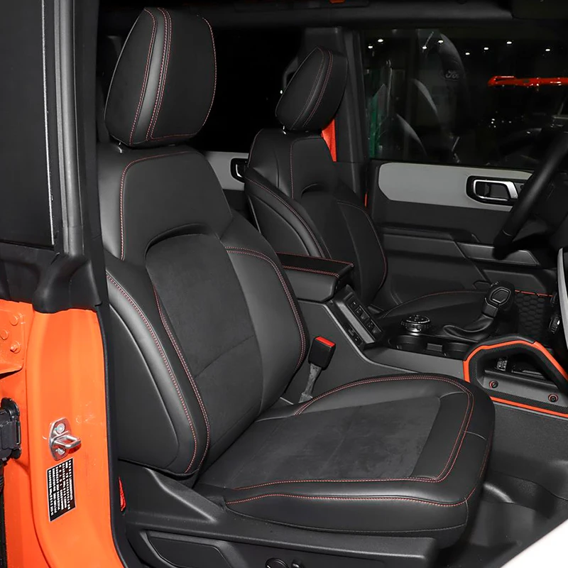 Adventure Grade Top Leather Full Set Seat Covers For Ford Bronco 2021-2025 5 Seater Durable Protection