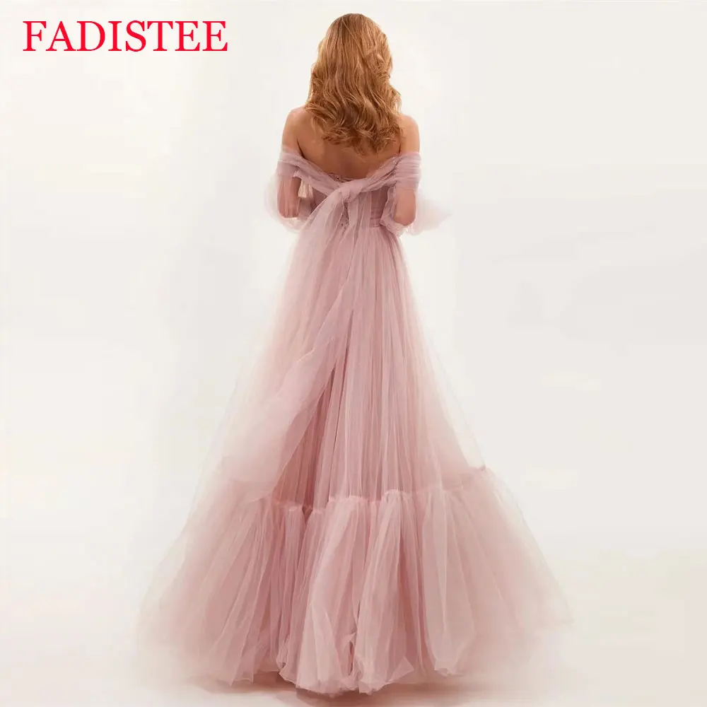 Evening Gown For Women Off The Shoulder Tulle A Line Elegant Party Dresses Prom Dresses 2024 Luxury Gowns Fashion فساتين سهرة image 2