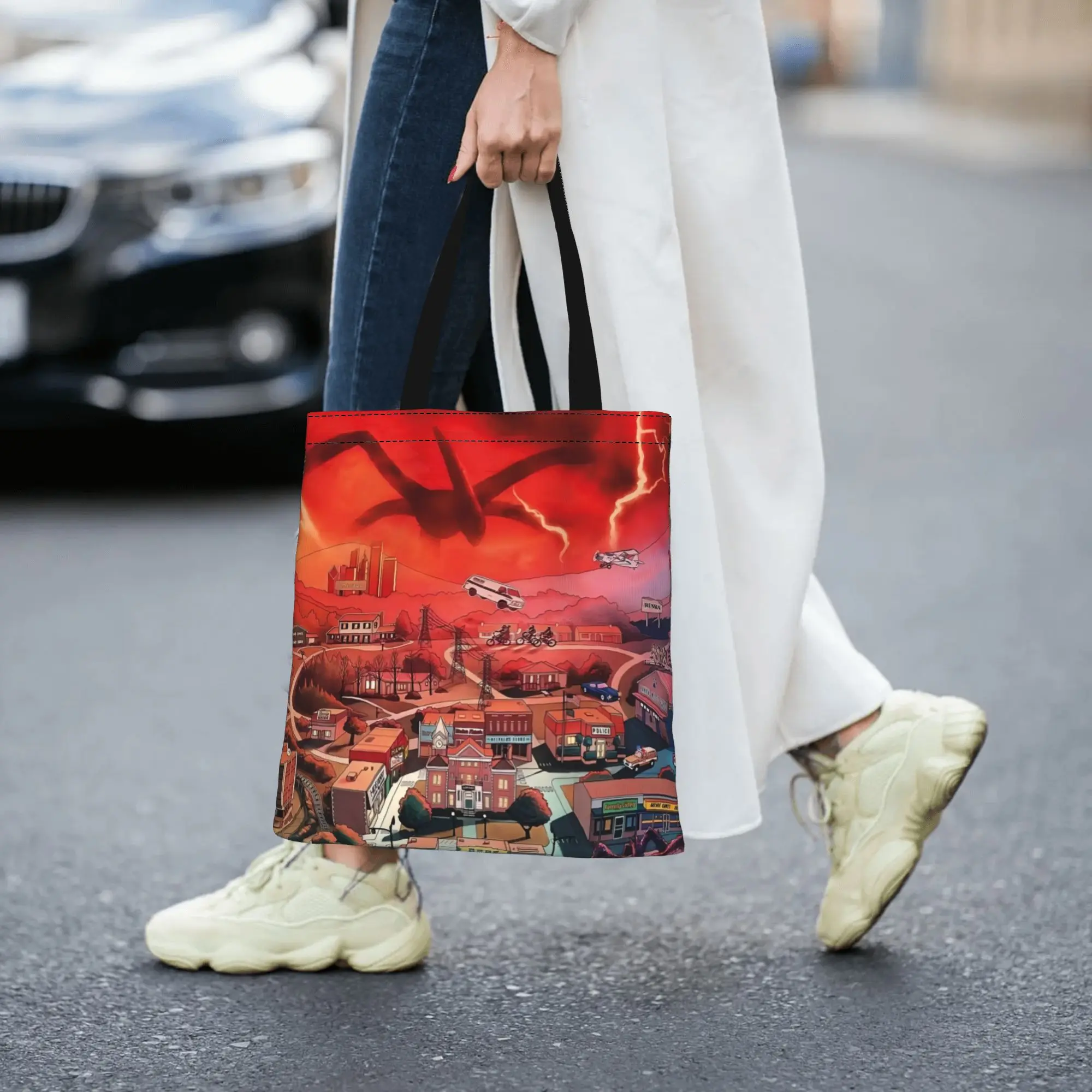 

Сумка-тоут из холщовой ткани Mind Flayer 6 ST, идеально подходящая для активного отдыха, женская сумка с верхней ручкой